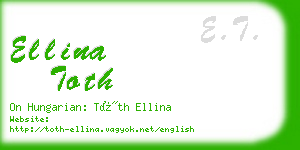 ellina toth business card